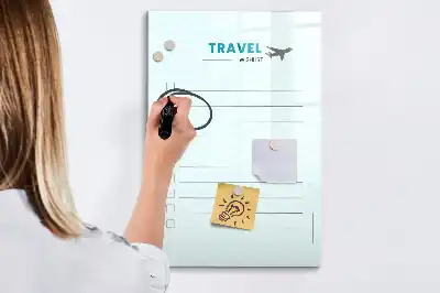 Magnetická kresliaca tabuľa cestovný plánovač
