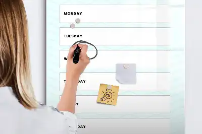 Magnetická tabuľa na kreslenie týždenný plánovač