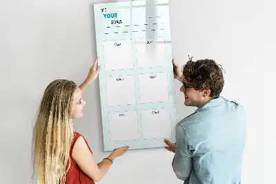 Magnetická kresliaca tabuľa plánovač cieľov