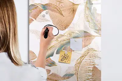 Magnetická kresliaca tabuľa so vzorom vtáčieho peria