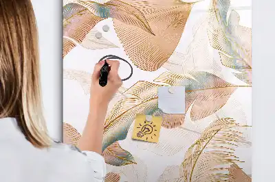Magnetická kresliaca tabuľa so vzorom vtáčieho peria