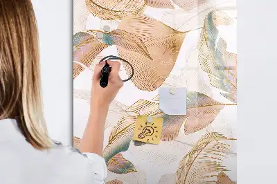 Magnetická kresliaca tabuľa so vzorom vtáčieho peria