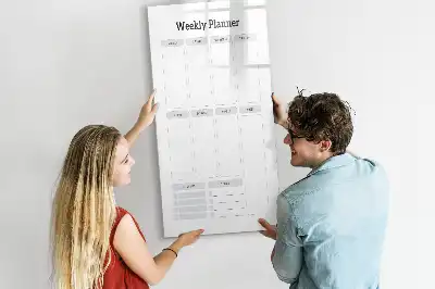 Magnetická tabuľa na kreslenie týždenný plánovač