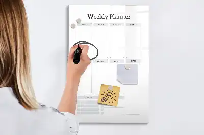 Magnetická tabuľa na kreslenie týždenný plánovač