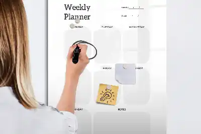 Magnetická kresliaca tabuľa týždenný plánovač
