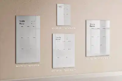 Magnetická kresliaca tabuľa týždenný plánovač