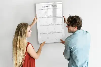 Magnetická kresliaca tabuľa téma mesačné ciele