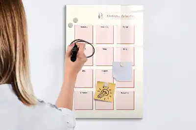 Magnetická kresliaca tabuľa na narodeninový kalendár