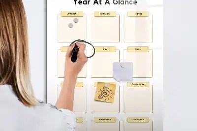 Magnetická kresliaca tabuľa ročný plánovač