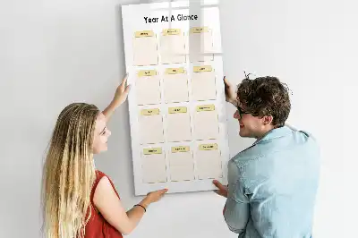 Magnetická kresliaca tabuľa ročný plánovač