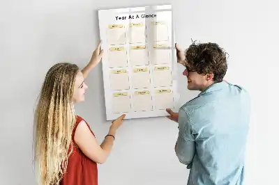 Magnetická kresliaca tabuľa ročný plánovač