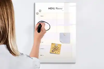 Magnetická kresliaca tabuľa plánovač jedál