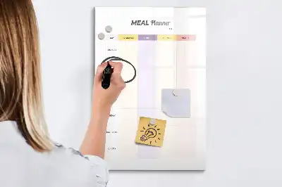 Magnetická kresliaca tabuľa nástenný plánovač jedál