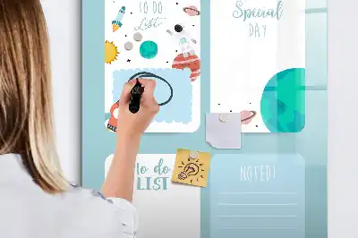 Magnetická tabuľa na kreslenie galaktický plánovač