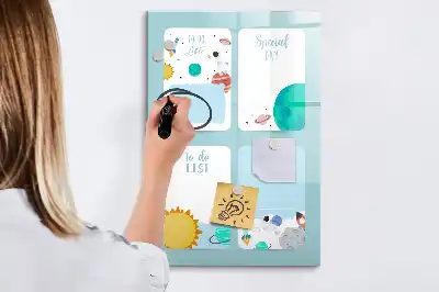 Magnetická tabuľa na kreslenie galaktický plánovač