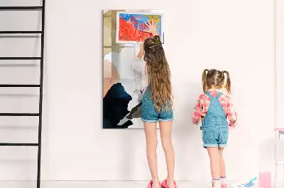 Magnetická tabuľa na kreslenie motív akvarelová abstrakcia