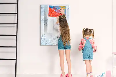 Magnetická kresliaca tabuľa s motívom kvetu