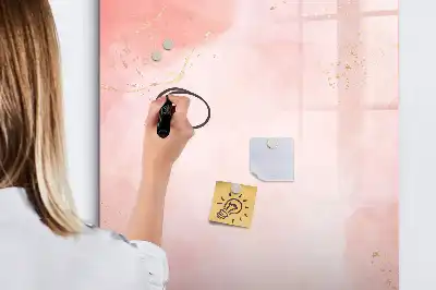 Magnetická kresliaca tabuľa vo vyhotovení ružový mramor