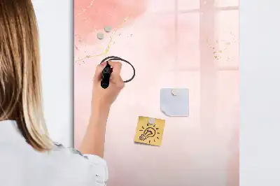 Magnetická kresliaca tabuľa vo vyhotovení ružový mramor