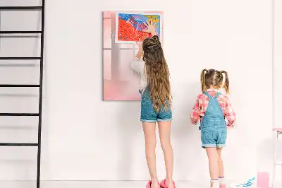 Magnetická kresliaca tabuľa vo vyhotovení ružový mramor
