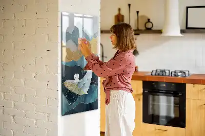 Magnetická tabuľa na kreslenie mramorová veľryba