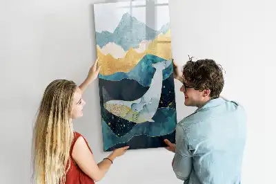 Magnetická tabuľa na kreslenie mramorová veľryba
