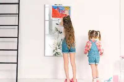 Magnetická kresliaca tabuľa s motívom rákosových listov