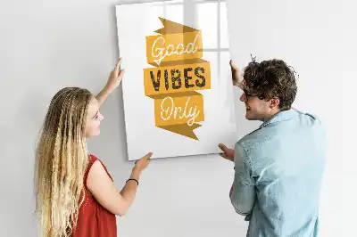 Magnetická tabuľa na kreslenie motív Iba dobré vibrácie