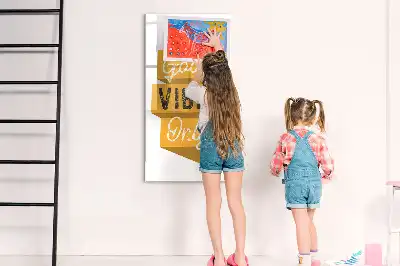 Magnetická tabuľa na kreslenie motív Iba dobré vibrácie