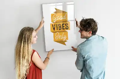 Magnetická tabuľa na kreslenie motív Iba dobré vibrácie