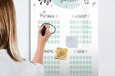 Magnetická kresliaca tabuľa na sledovanie návykov