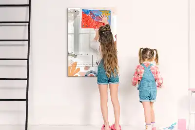 Magnetická kresliaca tabuľa mesačný plánovač