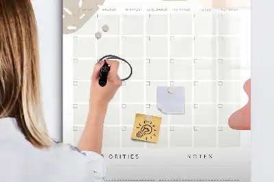 Magnetická kresliaca tabuľa mesačný plánovač