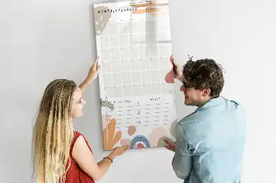 Magnetická kresliaca tabuľa mesačný plánovač