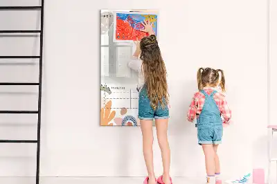 Magnetická kresliaca tabuľa mesačný plánovač