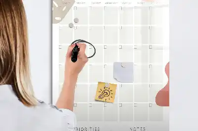 Magnetická kresliaca tabuľa mesačný plánovač