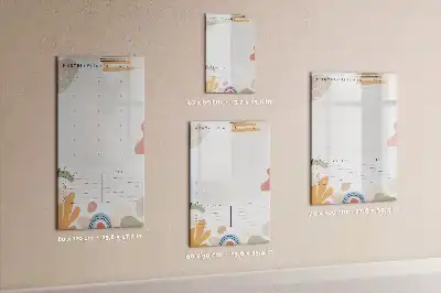 Magnetická kresliaca tabuľa mesačný plánovač