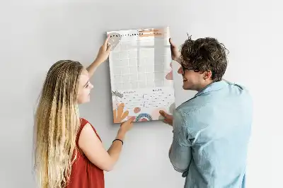 Magnetická kresliaca tabuľa mesačný plánovač