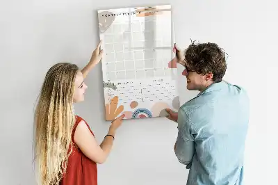 Magnetická kresliaca tabuľa mesačný plánovač