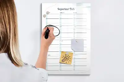 Magnetická kresliaca tabuľa dôležité dátumy