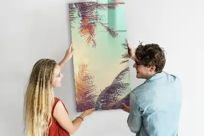 Magnetická tabuľa na kreslenie motív tropická palma