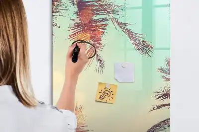 Magnetická tabuľa na kreslenie motív tropická palma