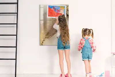 Magnetická tabuľa na kreslenie trblietavý mramor