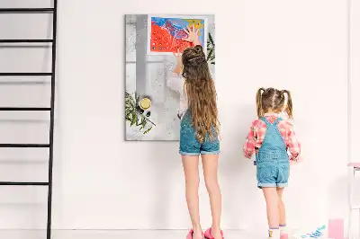 Magnetická tabuľa na kreslenie betón a olivy