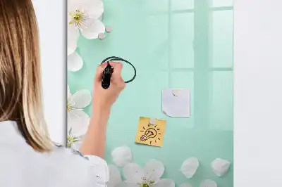 Magnetická kresliaca tabuľa v dizajne kvitnúce kvety