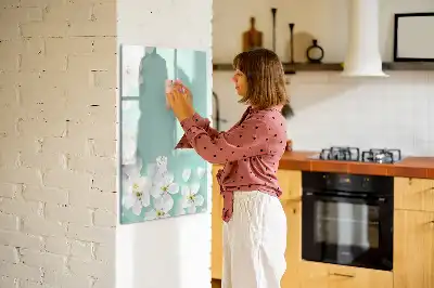 Magnetická kresliaca tabuľa v dizajne kvitnúce kvety