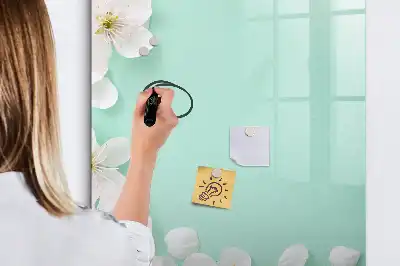 Magnetická kresliaca tabuľa v dizajne kvitnúce kvety