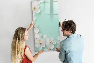 Magnetická kresliaca tabuľa v dizajne kvitnúce kvety