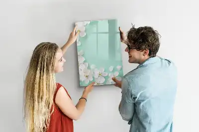 Magnetická kresliaca tabuľa v dizajne kvitnúce kvety