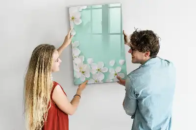 Magnetická kresliaca tabuľa v dizajne kvitnúce kvety